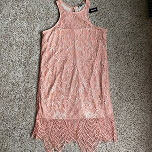 Elegant Lace dressin Pink